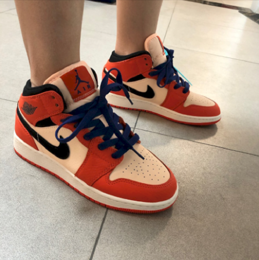 Giày Nike Air Jordan 1 Mid 'Team Orange Black' BQ6931-800 - Ảnh 2