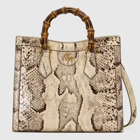 Túi Gucci Diana Small Python Tote Bag 660195-LU3ZT-9561 - Ảnh 4