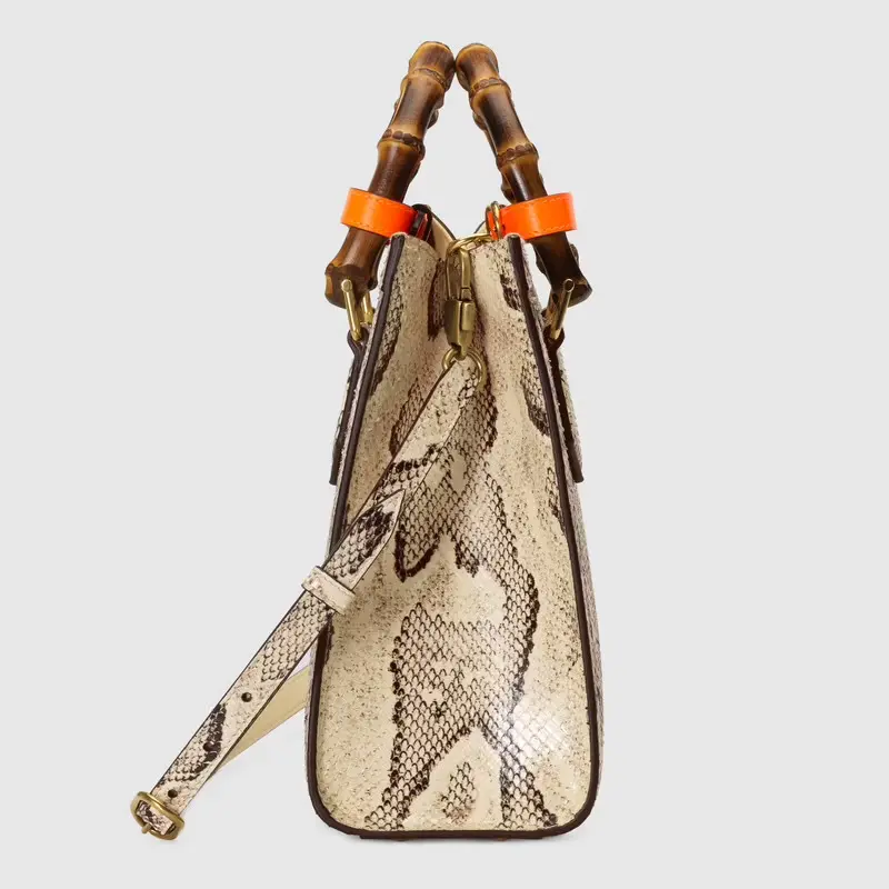 Túi Gucci Diana Small Python Tote Bag 660195-LU3ZT-9561 - Ảnh 8