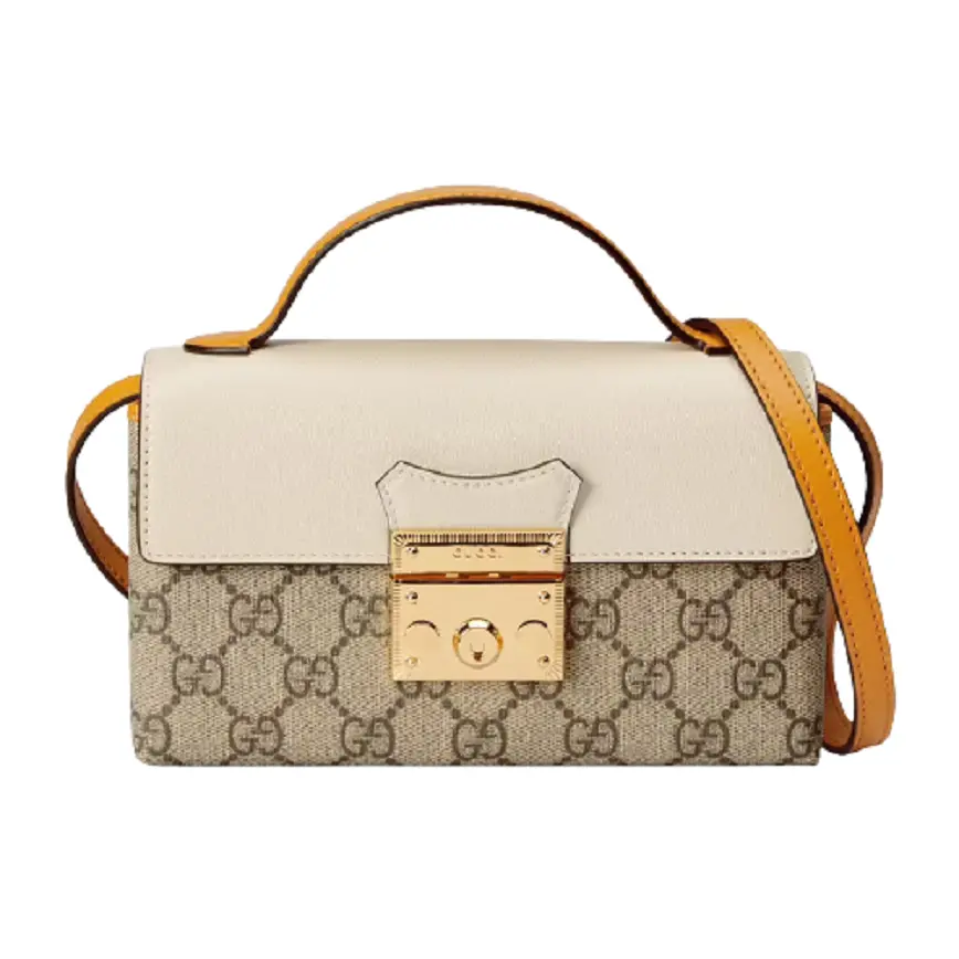 Túi Gucci Padlock Mini Beige And White Leather 652683-96GAG-9763