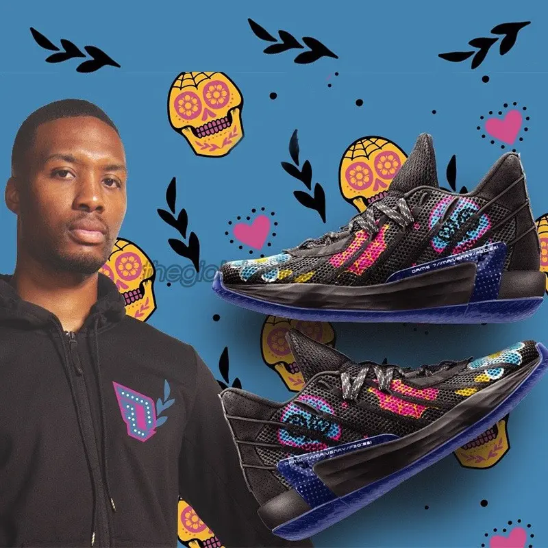 Alternative view of Giày Adidas Dame 7 'Day Of The Dead' FZ3189