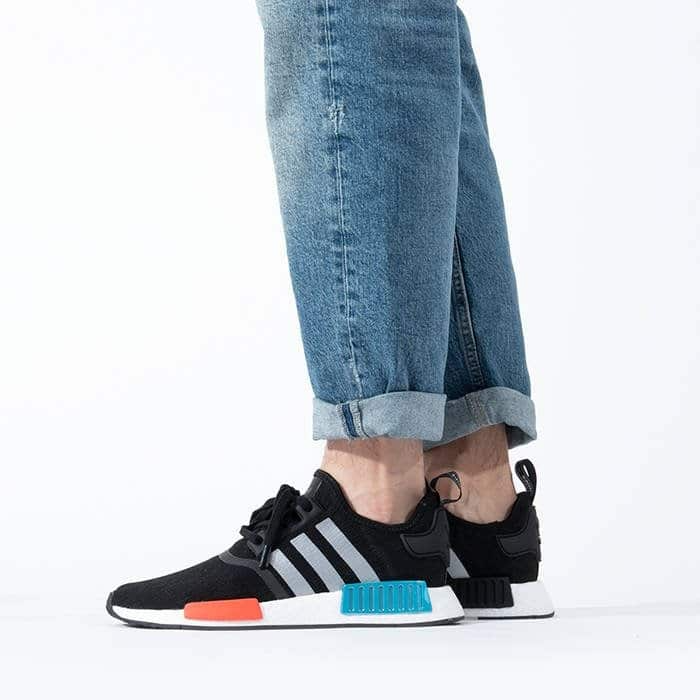 Giày Adidas NMD R1 'Black Silver Solar Red' FY5727 - Ảnh 3