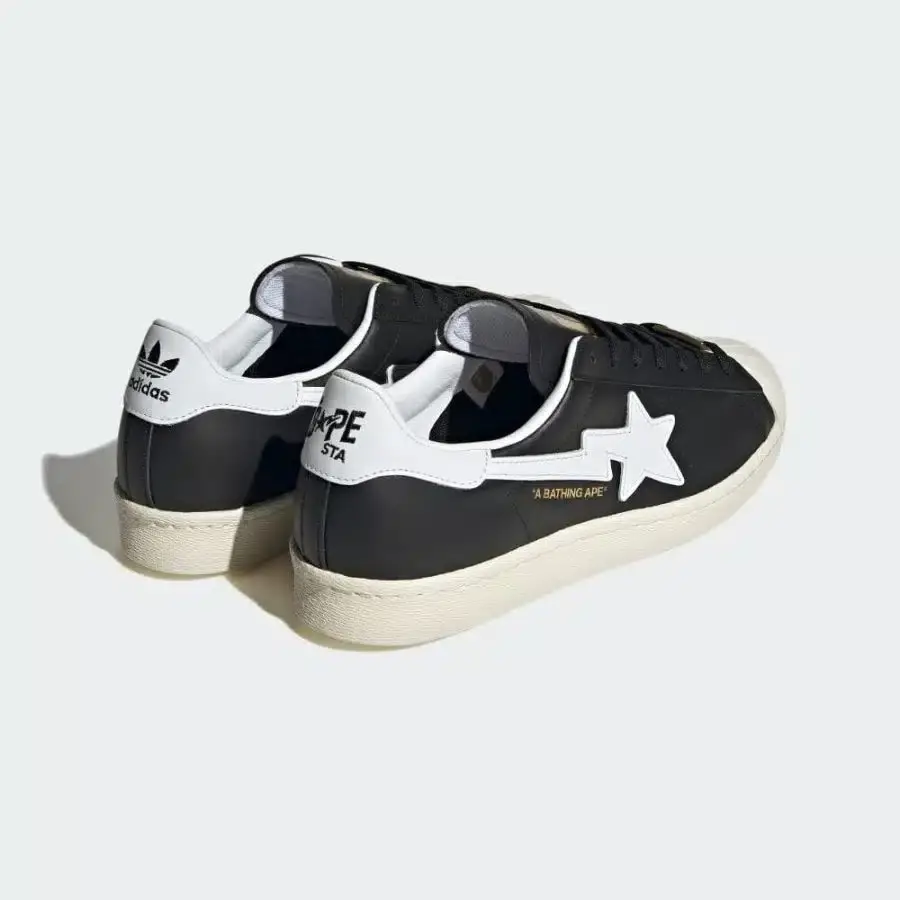 Giày Adidas x BAPE Superstar 80s 'Core Black Off White' IF2385 - Ảnh 6