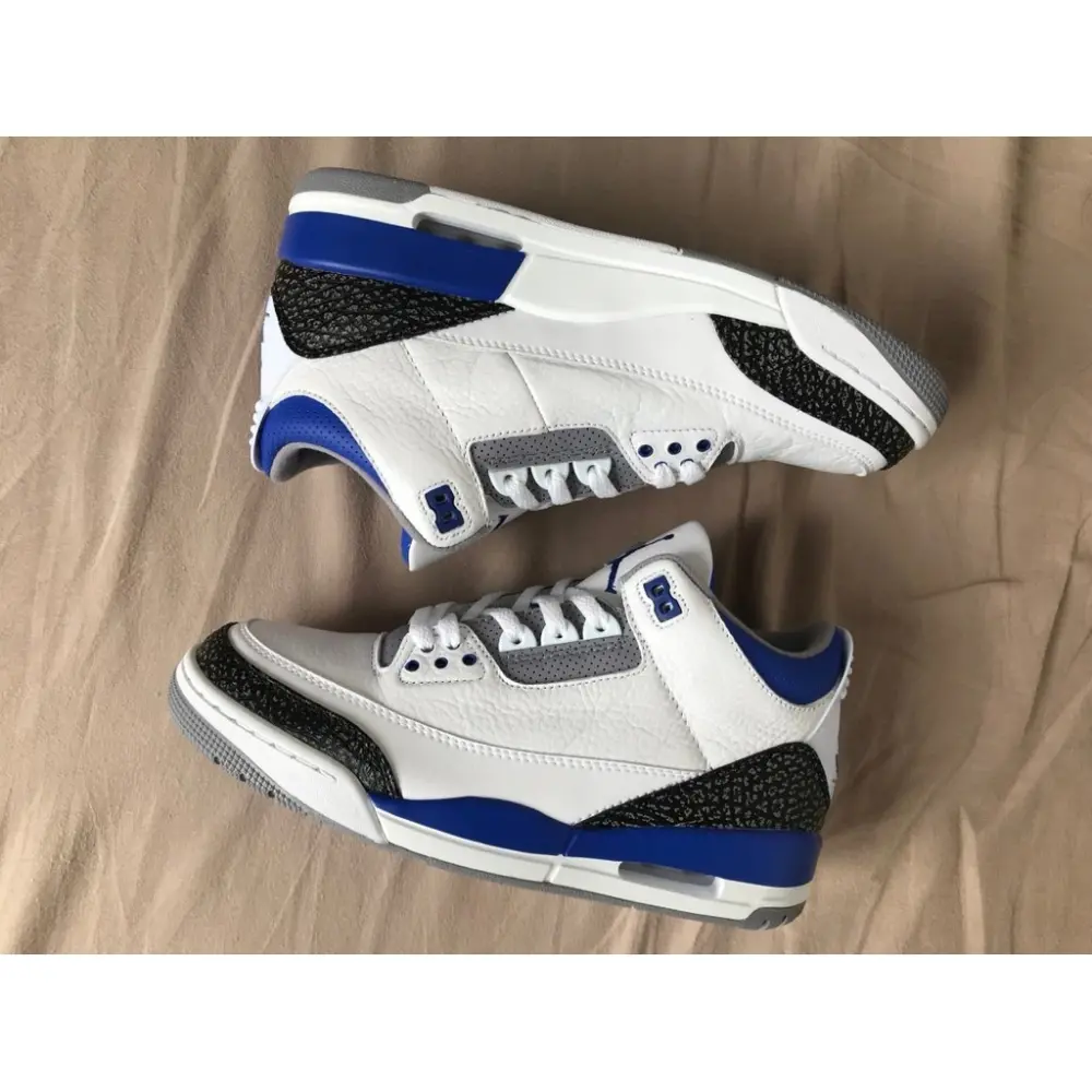 Giày Nike Air Jordan 3 Retro GS 'Racer Blue' 398614-145 - Ảnh 4