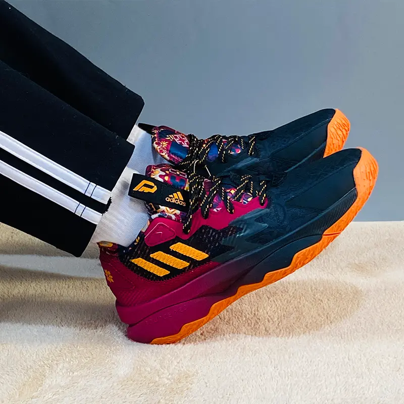 Alternative view of Giày Adidas Dame 8 CNY Black Maroon GW3862