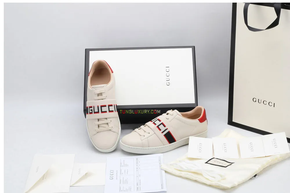 Giày Gucci Wmns Ace 'Stripe Ivory' 525269-0FIV0-9086 - Ảnh 4
