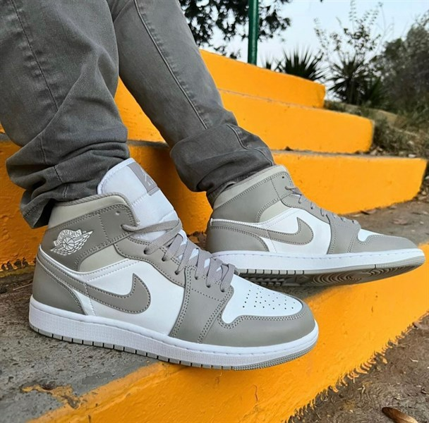 Giày Nike Air Jordan 1 Mid 'Linen' 554724-082 - Ảnh 4
