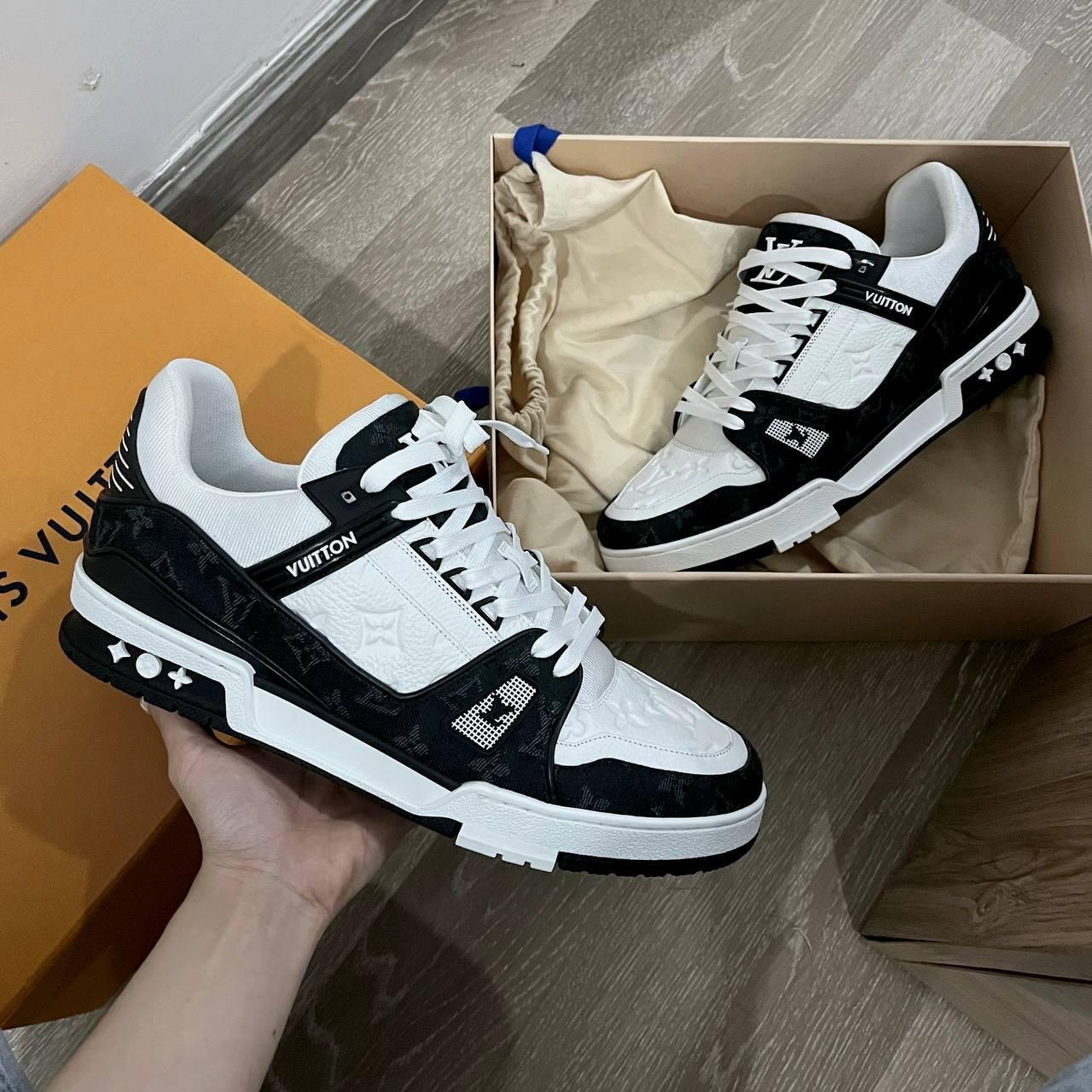 Giày Louis Vuitton LV Trainer 'White Black' 1A9JG7 - Ảnh 4