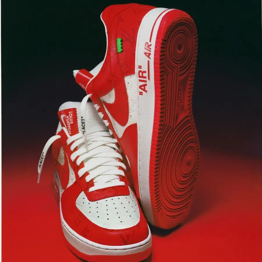 Alternative view of Giày Nike Air Force 1 Low x Louis Vuitton Virgil Abloh 'White Red' CT1741-002