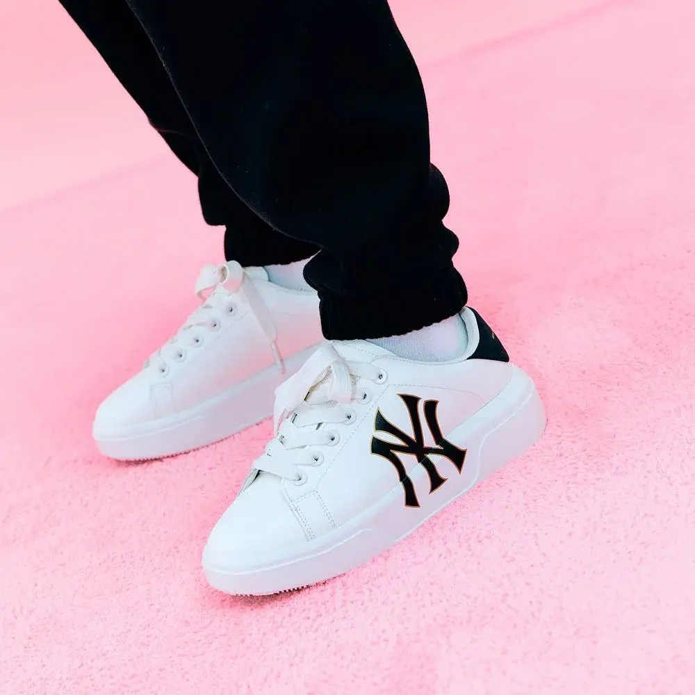 Giày MLB Chunky Classic A NY 'White Black' 3ASXXA12N-50IVS - Ảnh 3