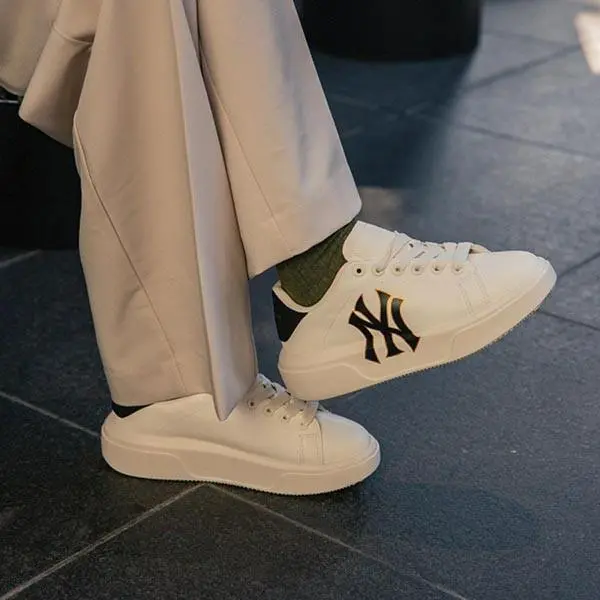 Giày MLB Chunky Classic A NY 'White Black' 3ASXXA12N-50IVS - Ảnh 4