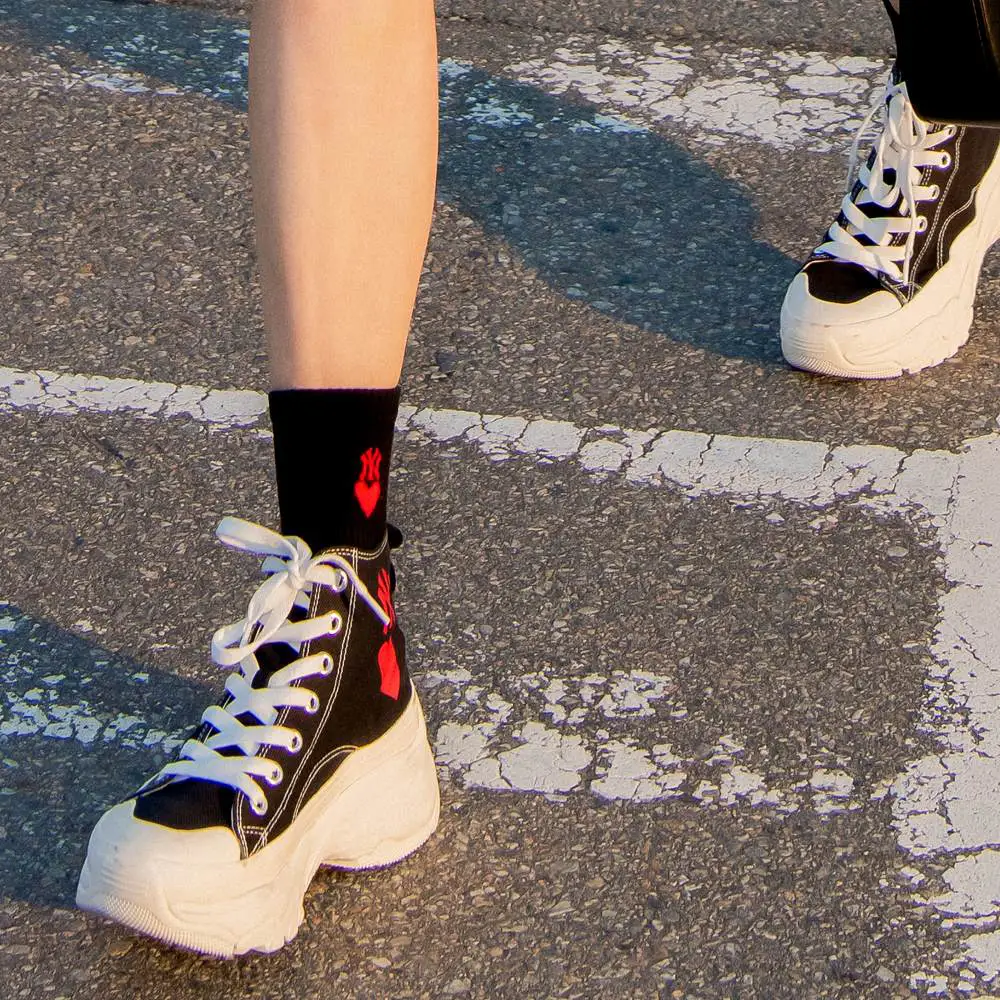 Giày MLB Chunlky High Heart New York Yankees 3ASHU321N-50BKS - Ảnh 6