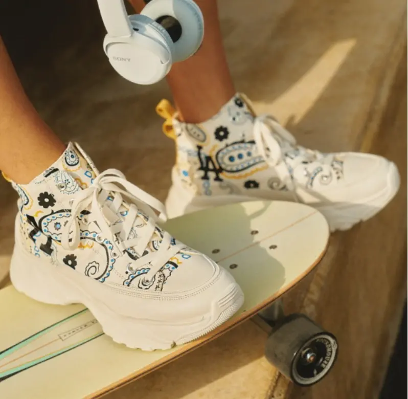 Giày MLB Chunky High Paisley LA Dodgers 'Ivory' 3ASHULP2N-07IVS - Ảnh 4