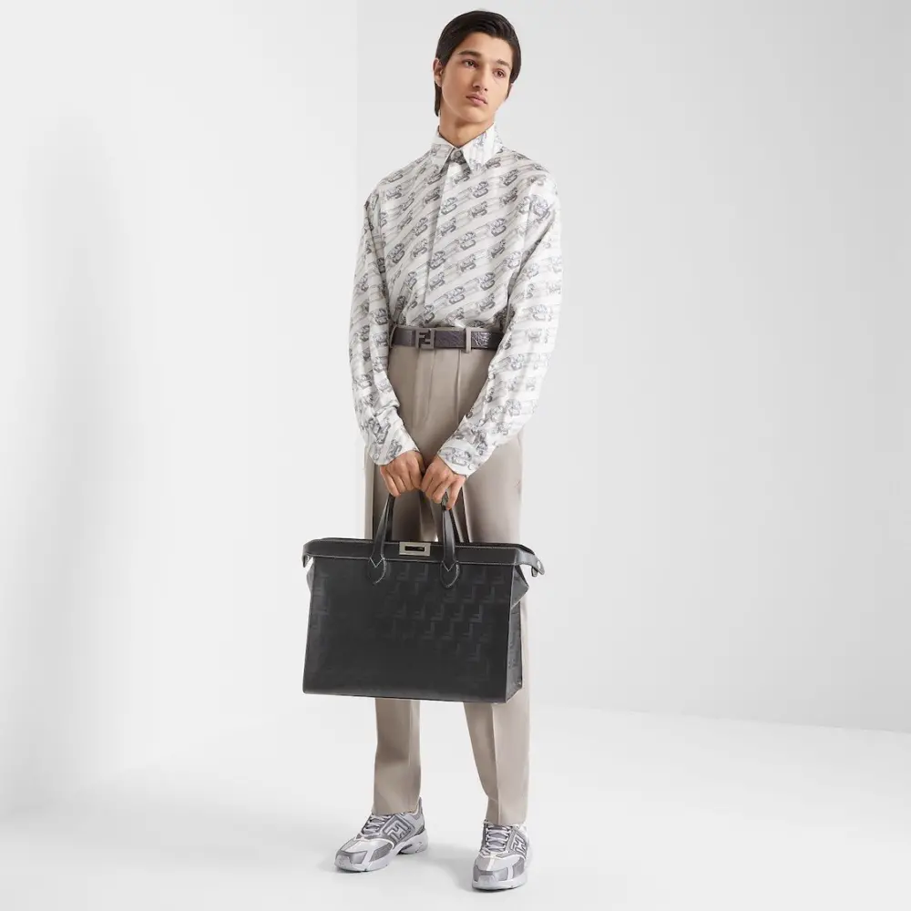 Alternative view of Giày Fendi Faster Trainers 'Grey' 7E1555AKX4F1ICJ