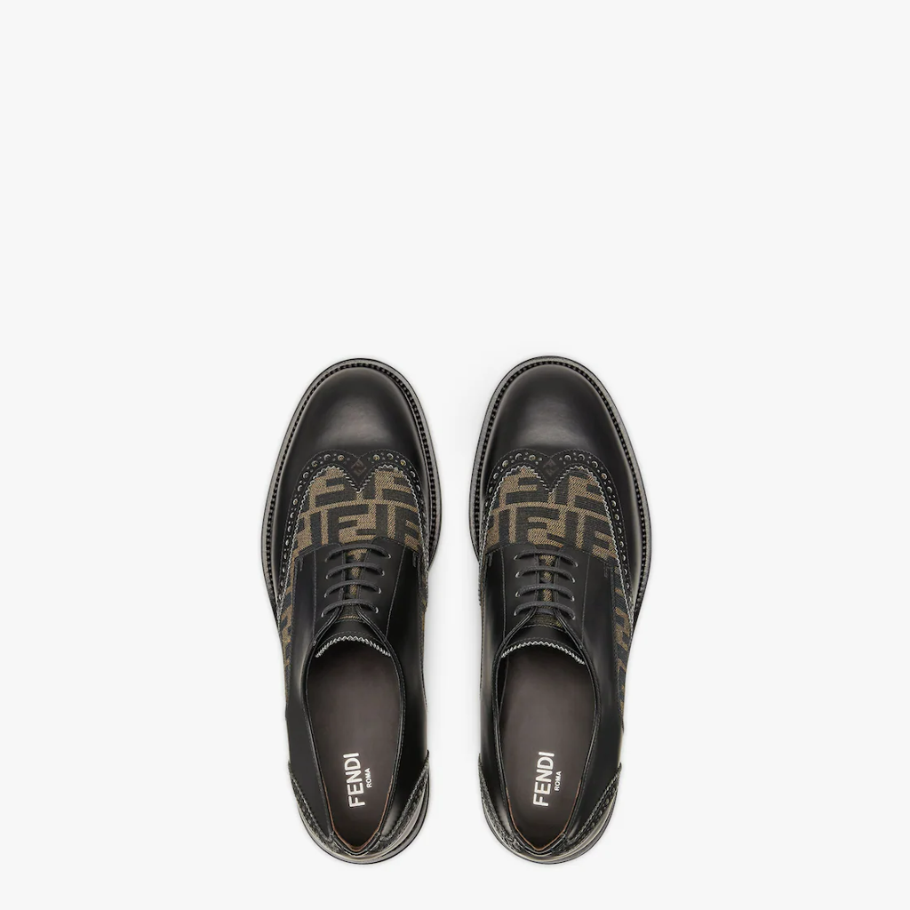 Giày Fendi Leather Lace-Ups 'Black' 7L1563AHGYF0PMM - Ảnh 3