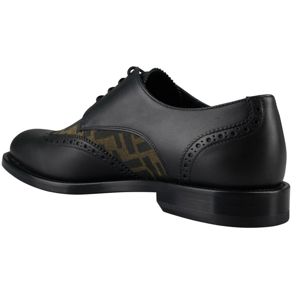 Giày Fendi Leather Lace-Ups 'Black' 7L1563AHGYF0PMM - Ảnh 4