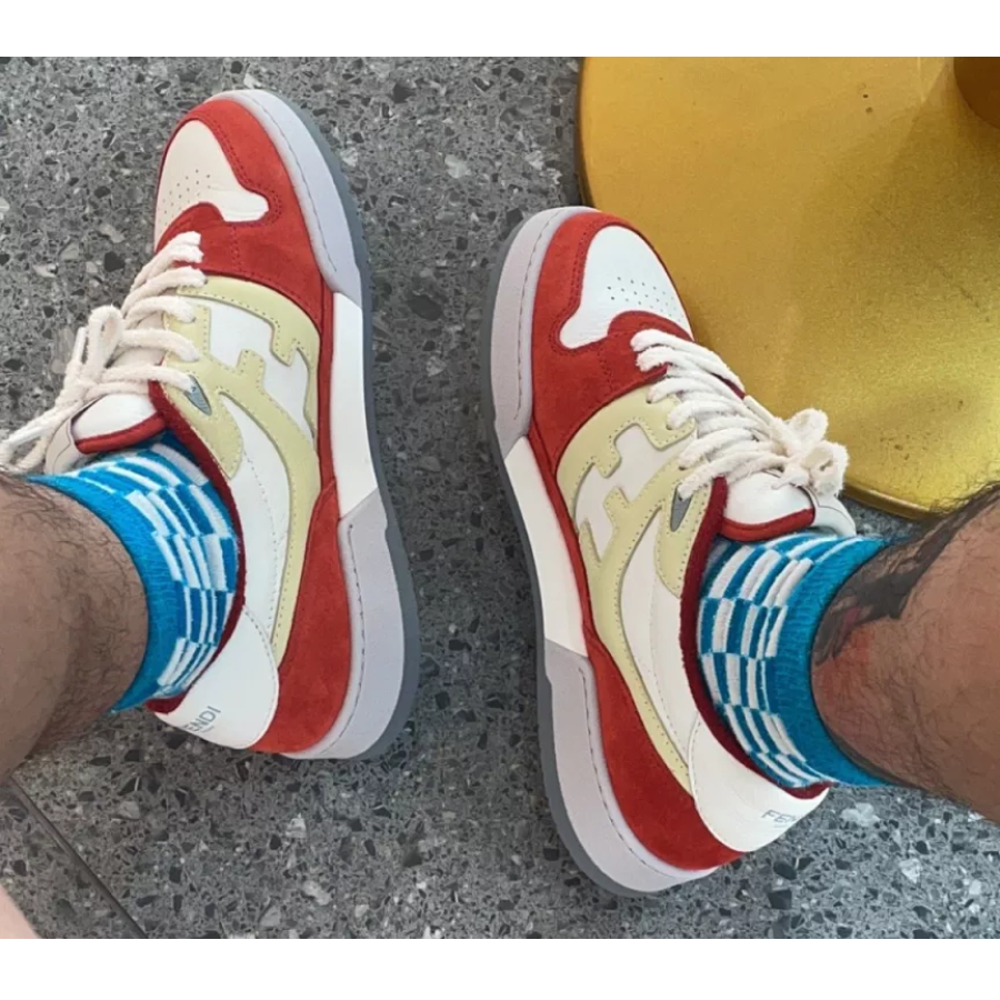Giày Fendi Low Tops 'Cream Red' 7E1493AI1NF1H1D - Ảnh 2