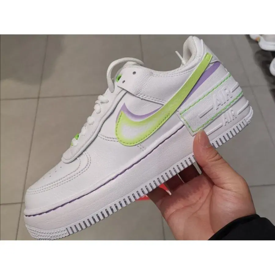 Alternative view of Giày Nike Wmns Air Force 1 Shadow 'White Electric Green' DD9684-100