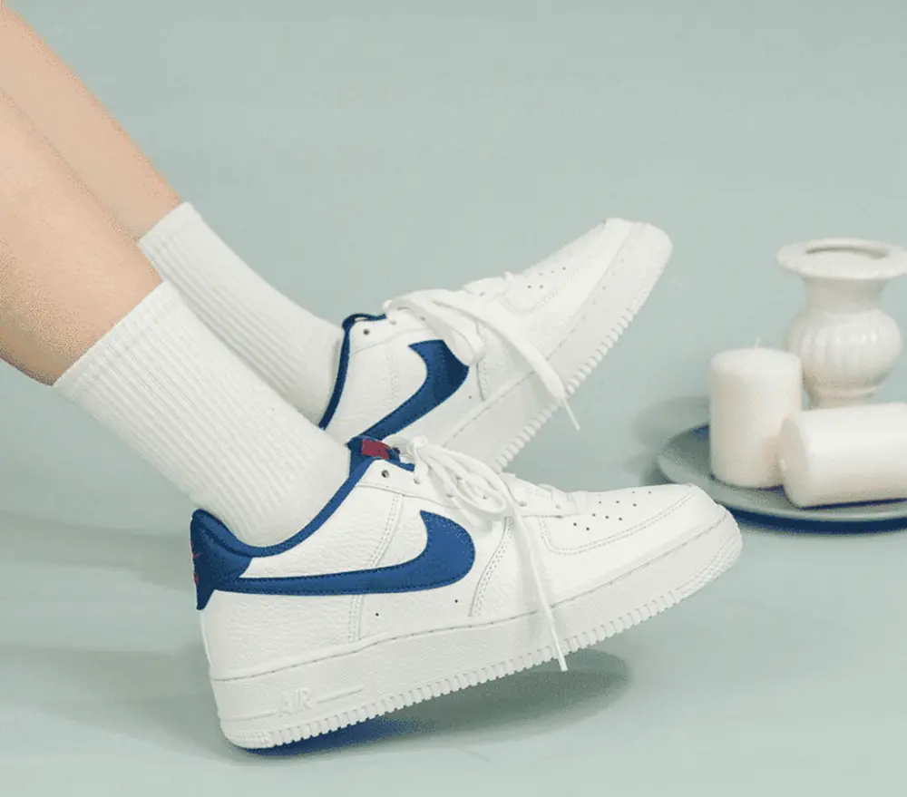 GIày Nike Air Force 1 GS 'White Deep Royal Blue' CT3839-101 - Ảnh 4