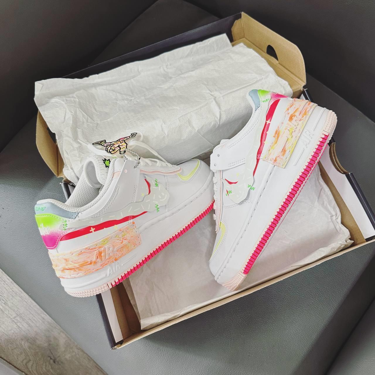 Giày Nike Air Force 1 Low Shadow 'White Pink Orange' DV1364-111 - Ảnh 5