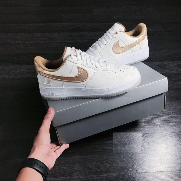 nike air force 1 low worldwide katakana gold