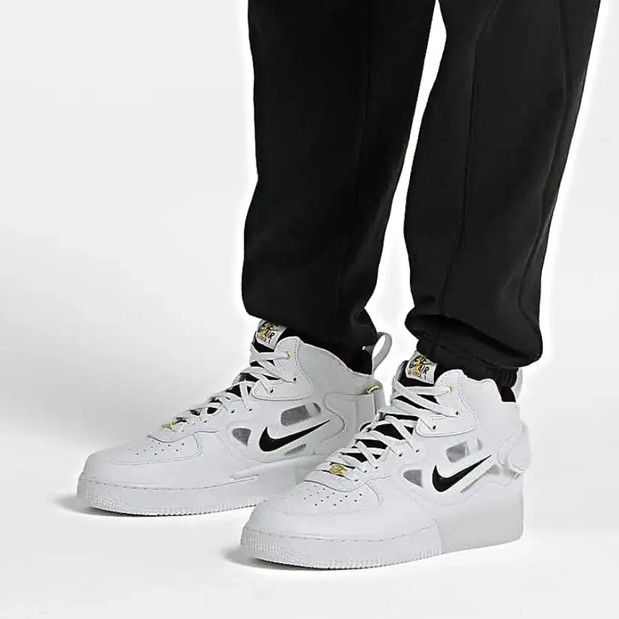 Giày Nike Air Force 1 Mid React '40th Anniversary White Black' DQ7668-100 - Ảnh 2