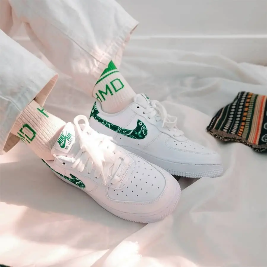 Giày Nike Wmns Air Force 1 '07 Essentials 'Green Paisley' DH4406-102 - Ảnh 8