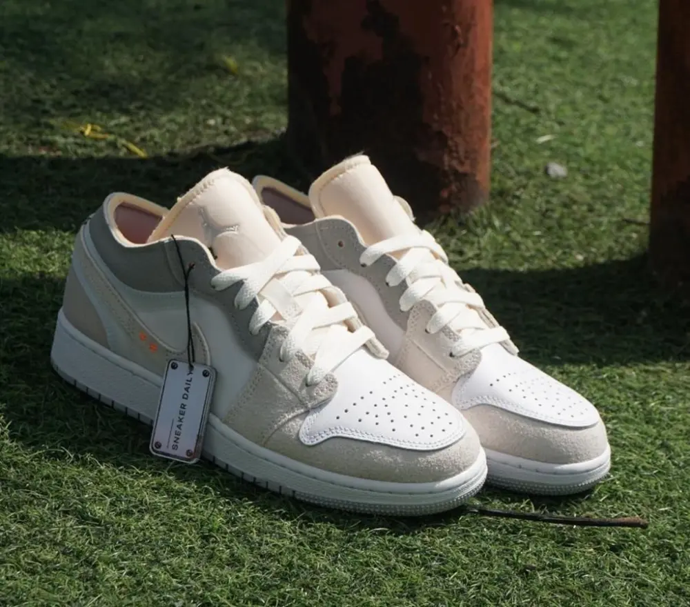Giày Nike Air Jordan 1 Low SE GS Craft ‘Inside Out’ DQ3727-100 - Ảnh 4