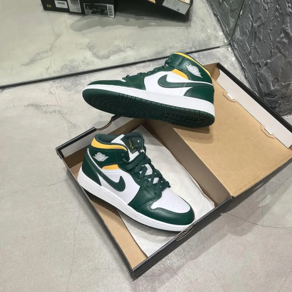 Giày Nike Jordan 1 Mid 'Sonics' 554725-371 - Ảnh 3
