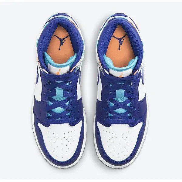 Giày Nike Air Jordan 1 Mid GS 'Geometric Pint' 555112-105 - Ảnh 3