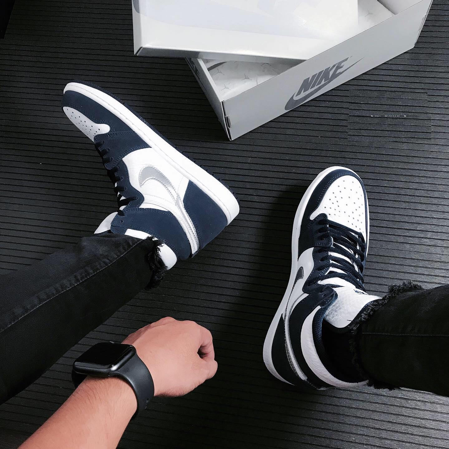 Giày Nike Air Jordan 1 Retro High co.JP 'Midnight Navy' 2020 DC1788-100 - Ảnh 5