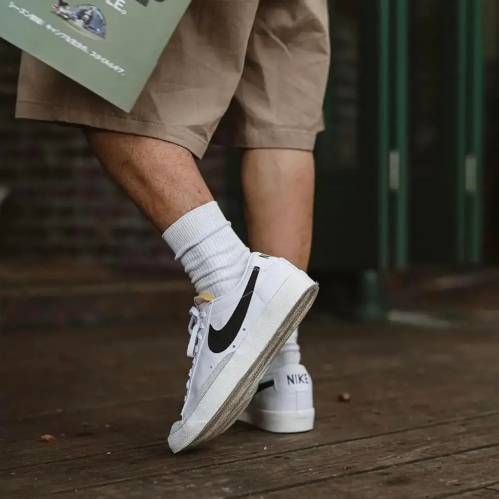 Giày Nike Blazer Low '77 Vintage 'White Black' DA6364-101 - Ảnh 4