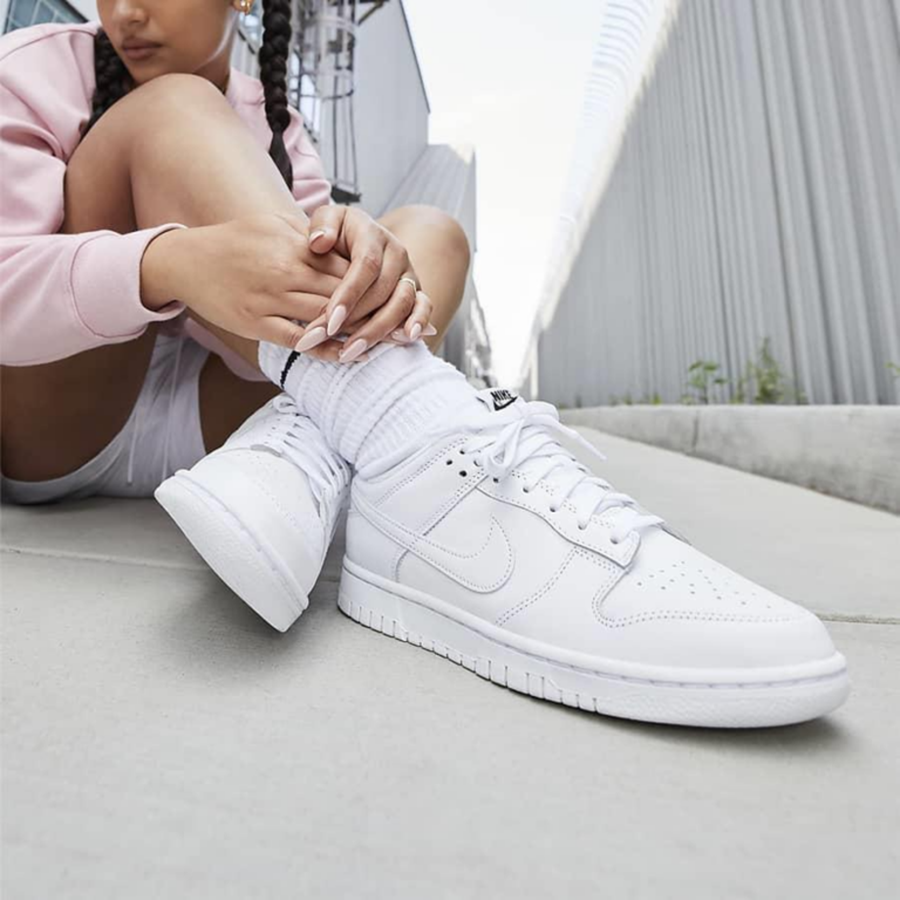 Giày Nike Wmns Dunk Low 'Triple White' DD1503-109 - Ảnh 8