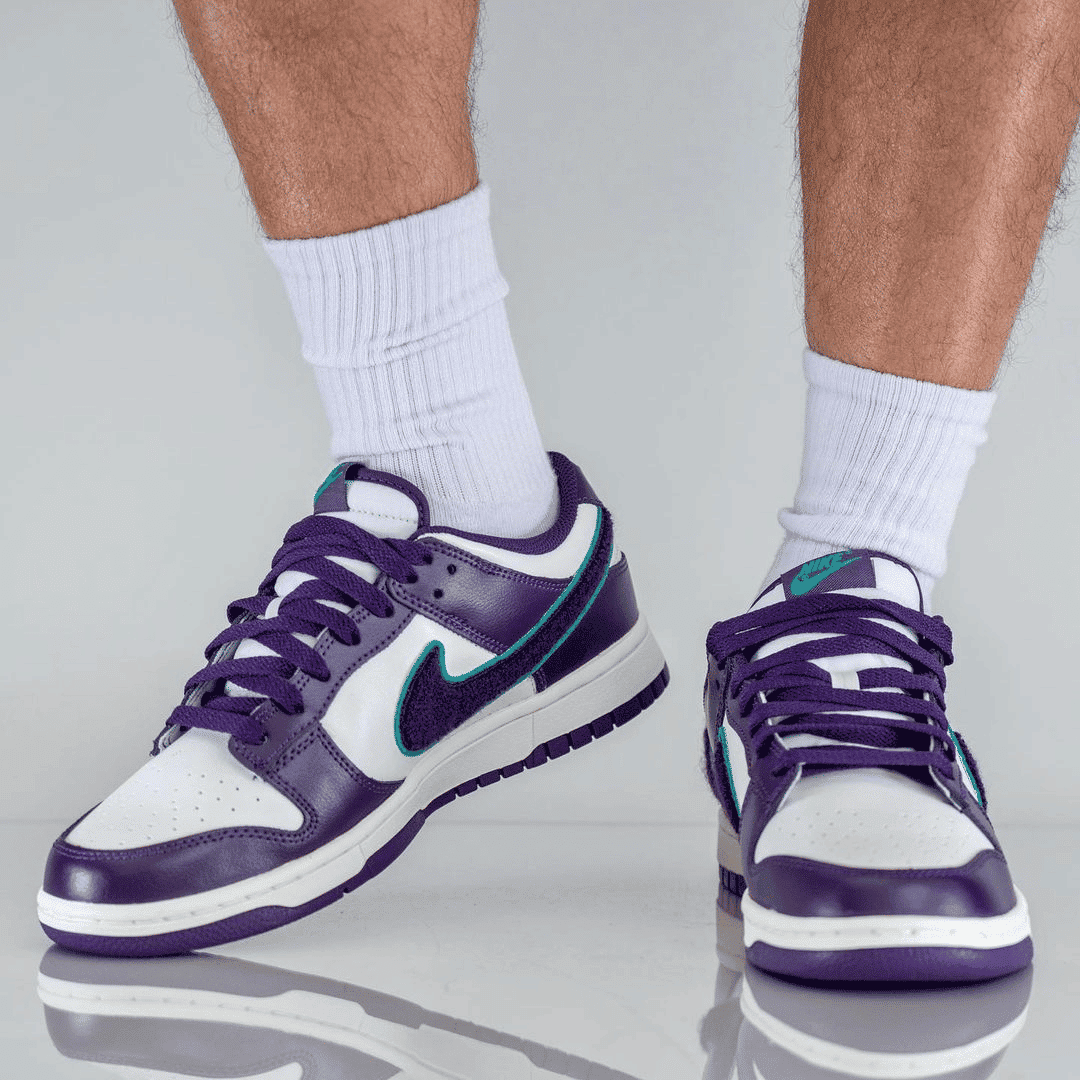 Giày Nike Dunk Low Chenille Swoosh 'Purple White' DQ7683-100 - Ảnh 4