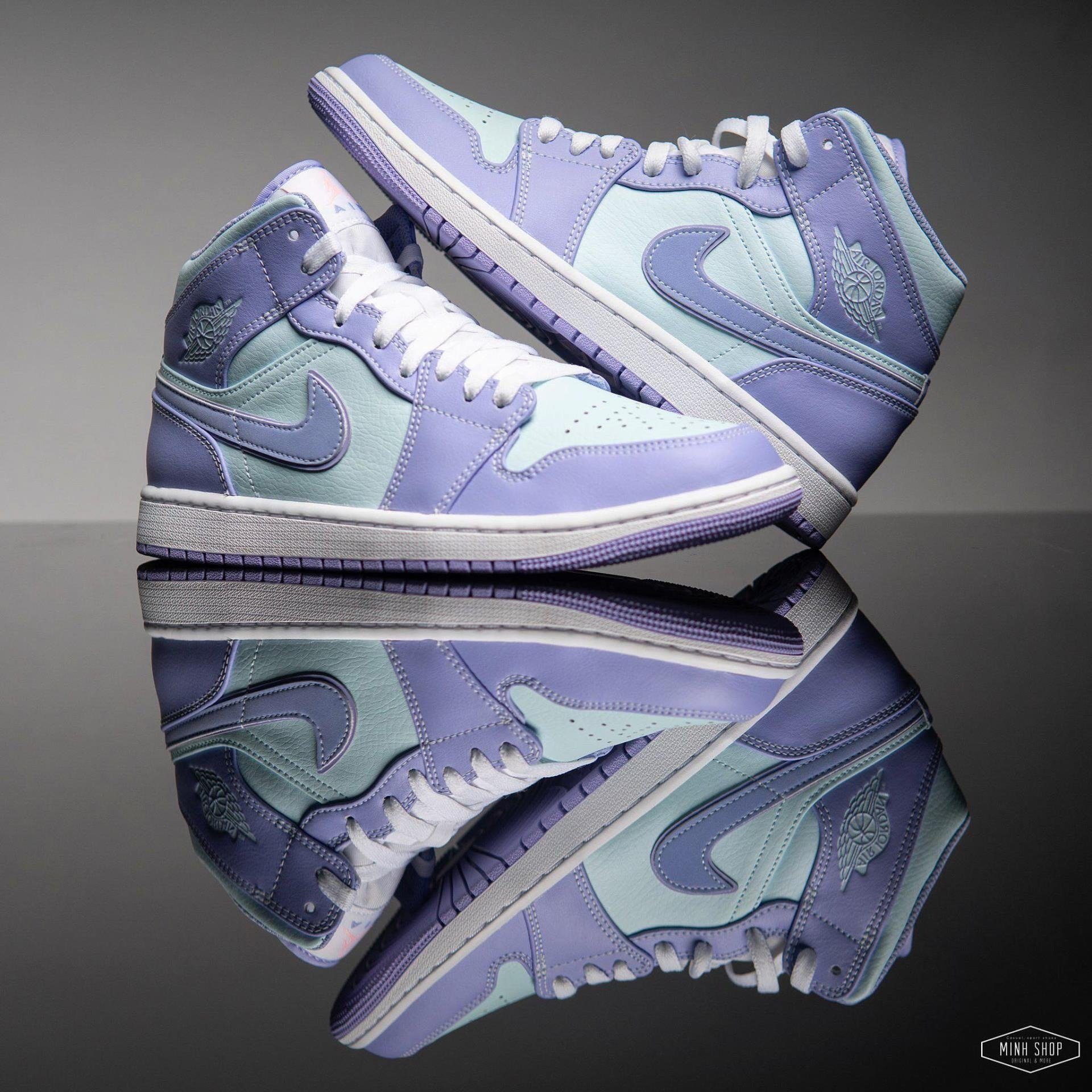 Giày Nike Air Jordan 1 Mid 'Purple Pulse' 554724-500 - Ảnh 3