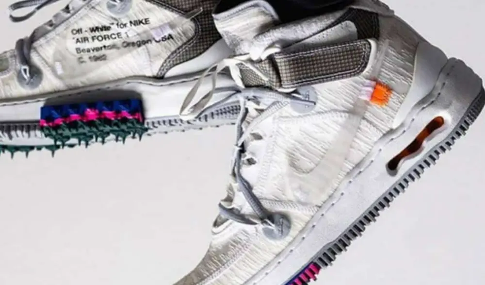 Alternative view of Giày Nike Off-White x Air Force 1 Mid 'White' DO6290-100