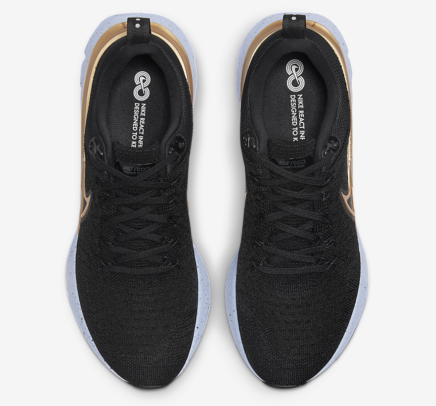 Giày Nike Wmns React Infinity Run Flyknit 2 'Black Metallic Gold' CT2423-009 - Ảnh 4