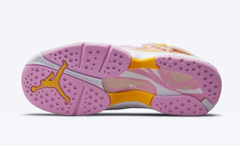Giày Nike Air Jordan 8 Retro GS 'Light Arctic Pink' 580528-816 - Ảnh 6