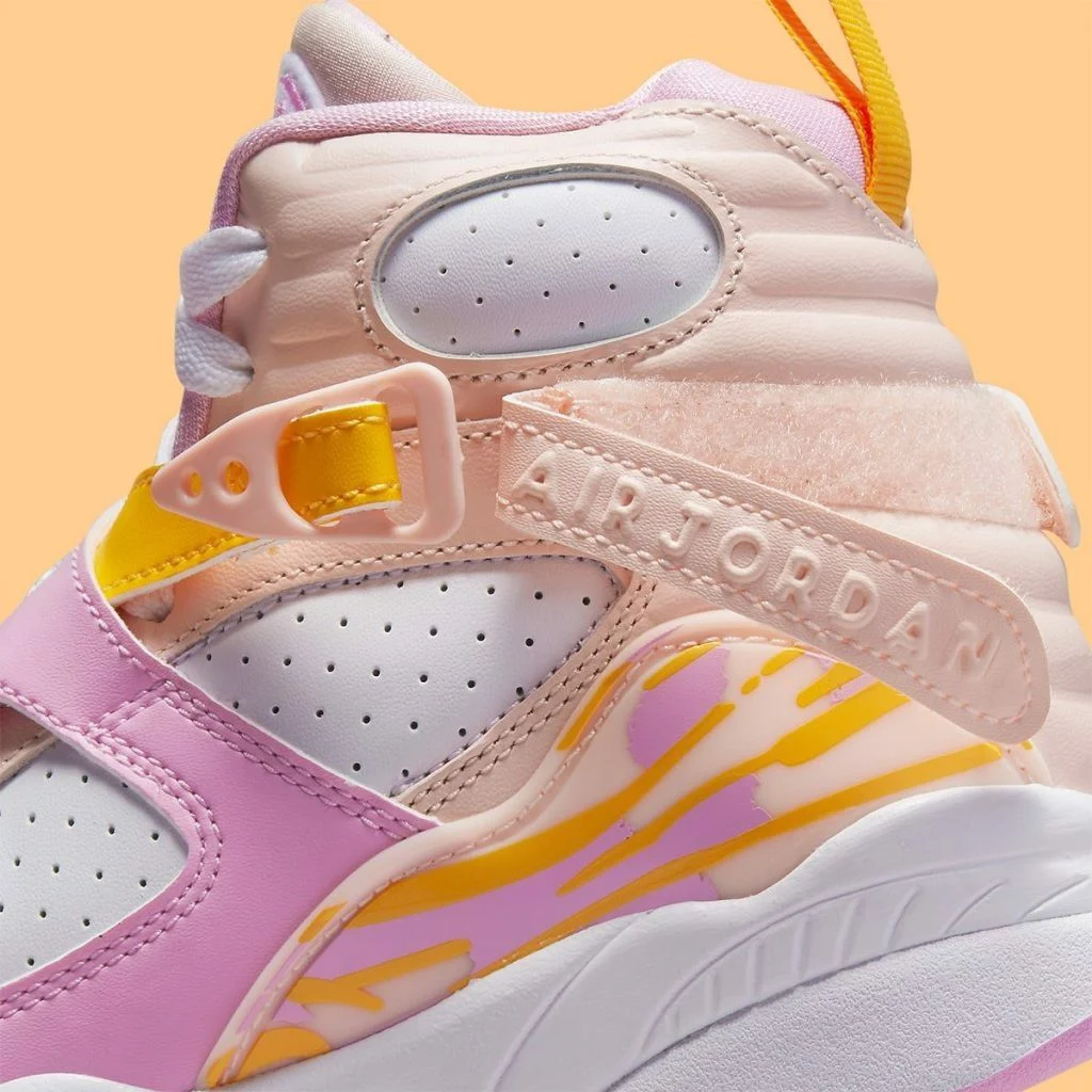 Giày Nike Air Jordan 8 Retro GS 'Light Arctic Pink' 580528-816 - Ảnh 5