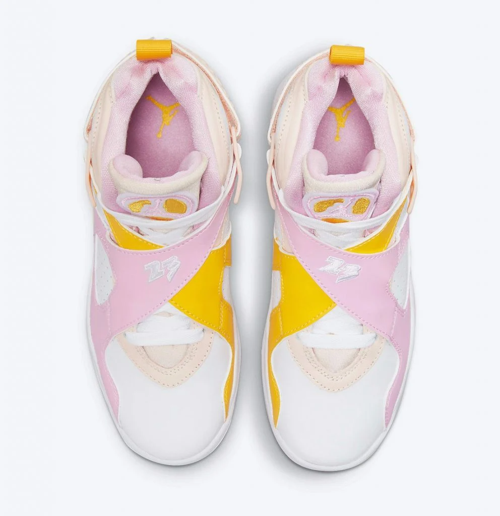 Giày Nike Air Jordan 8 Retro GS 'Light Arctic Pink' 580528-816 - Ảnh 4