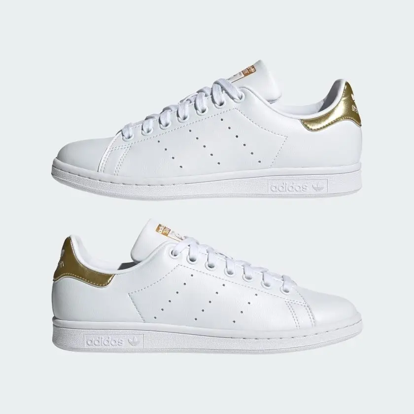 Giày Adidas Wmns Stan Smith 'White Gold Metallic' G58184 - Ảnh 5