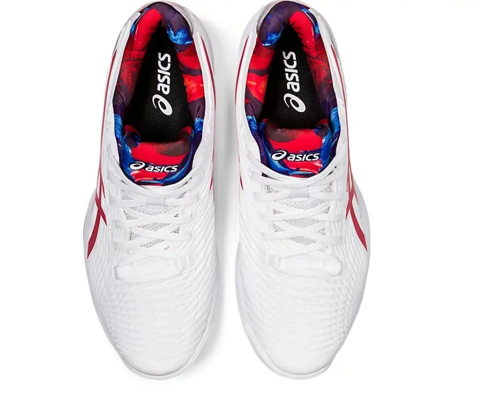 Giày Tennis Asics Wmns Solution Speed FF 2 LE 'White Classic Red' 1041A286-110 - Ảnh 5