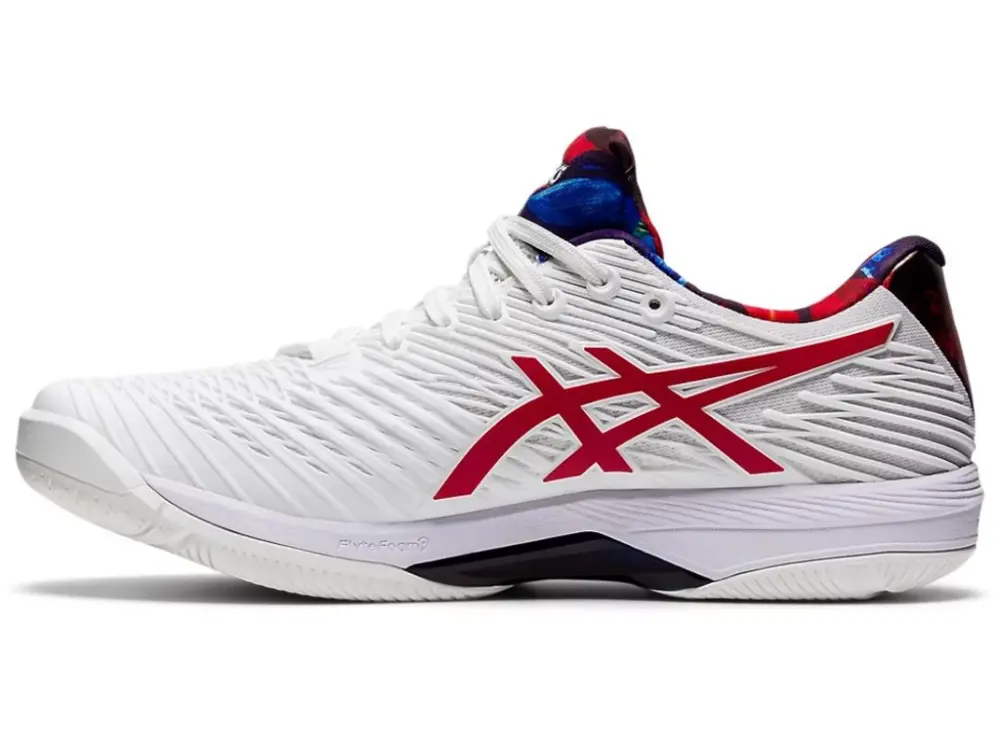 Giày Tennis Asics Wmns Solution Speed FF 2 LE 'White Classic Red' 1041A286-110 - Ảnh 3