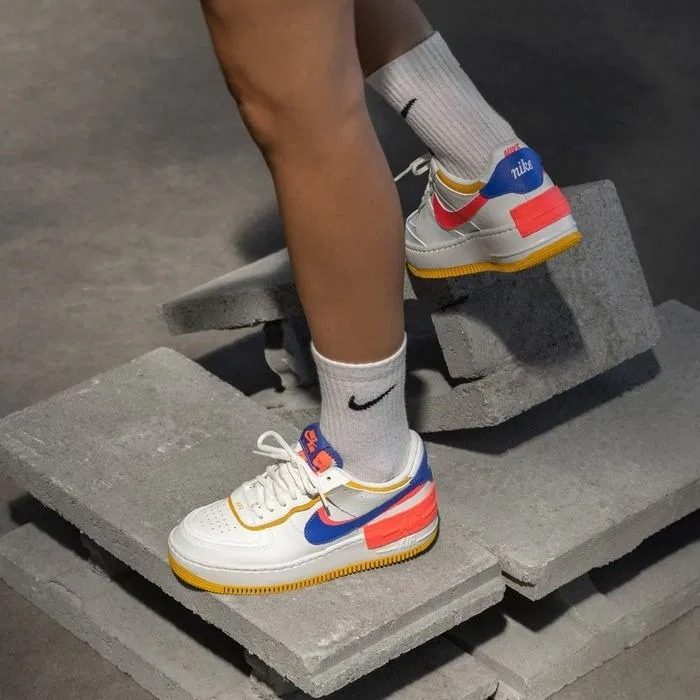 Giày Nike Wmns Air Force 1 Shadow 'White Crimson Blue' CI0919-105 - Ảnh 7