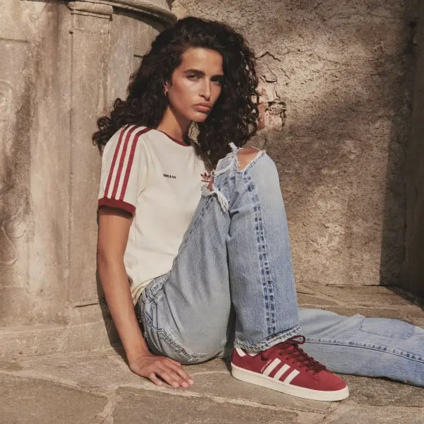 Alternative view of Giày Adidas Campus 80s Sporty & Rich 'Red' HQ6074