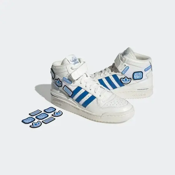 Alternative view of Giày Adidas Forum Mid 'White Blue Bird' GX1021