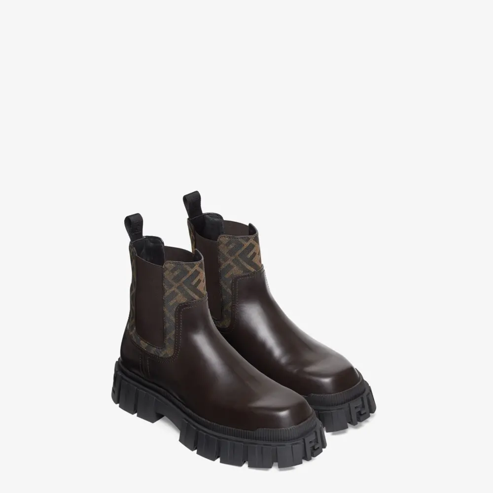 Giày Fendi Chelsea Boots 'Brown' 7U1446AKY8F1IXT - Ảnh 4