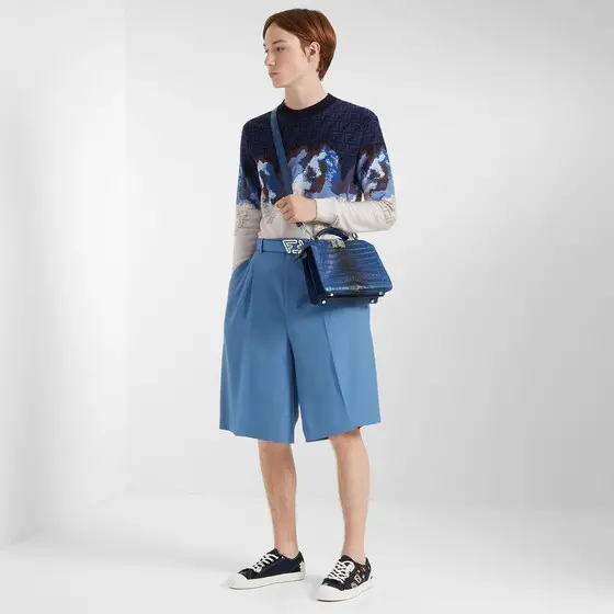 Giày Fendi Domino 'Cotton Blue' 7E1553AM5IF1JI1 - Ảnh 2
