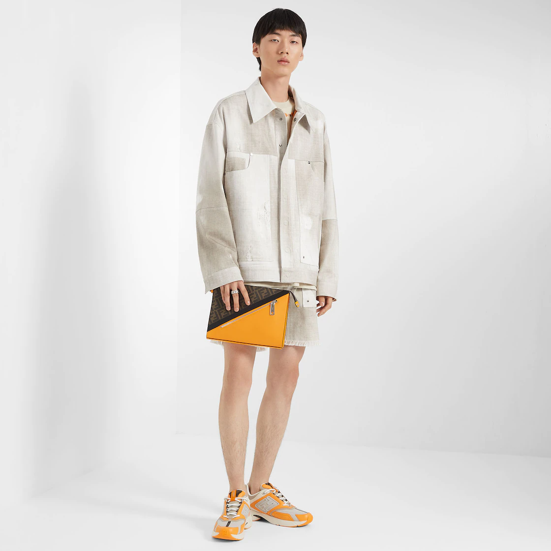 Giày Fendi Faster Trainers 'Orange' 7E1555AKX6F1JJ0 - Ảnh 2