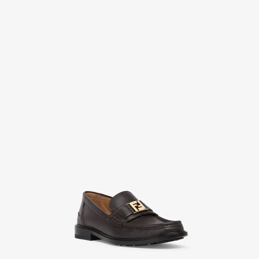 Giày Fendi FF Squared Loafers 'Brown' 7D1601NA7F0TU7 - Ảnh 3